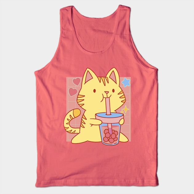 Boba Neko Kawaii Tank Top by machmigo